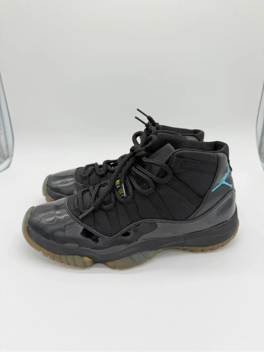 Air Jordan 11 Retro 378037-006 'Gamma Blue' Shoes Black Patent Men's - Size 9
